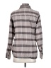 Evy's Tree 100% Rayon Plaid Gray Long Sleeve Button-Down Shirt Size S - photo 2
