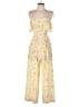 Intermix 100% Silk Paisley Yellow Jumpsuit Size M - photo 1