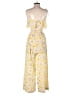Intermix 100% Silk Paisley Yellow Jumpsuit Size M - photo 2