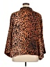 Natori Animal Print Orange Long Sleeve Blouse Size 0X (estimated) - photo 2