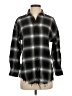 Hudson Jeans Plaid Black Long Sleeve Button-Down Shirt Size XS - photo 1