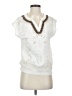 Floreat 100% Cotton White Short Sleeve Blouse Size 2 (estimated) - photo 1