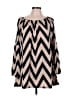 Win Win Chevron-herringbone Tan Casual Dress Size L - photo 1