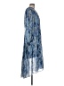 Joie 100% Polyester Paisley Blue Casual Dress Size L - photo 4