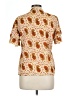 Assorted Brands 100% Polyester Print Orange Short Sleeve Blouse Size L - photo 2