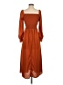 Assorted Brands 100% Polyester Orange Casual Dress Size XS - photo 2