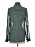 I Heart Ronson 100% Polyester Polka Dots Teal Long Sleeve Blouse Size XS - photo 2