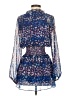 Aqua 100% Polyester Floral Blue Casual Dress Size S - photo 2