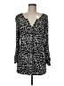 Ann Taylor Animal Print Black 3/4 Sleeve Blouse Size M - photo 1