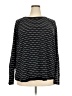 Karen Scott 100% Cotton Stripes Black Pullover Sweater Size 3X - photo 1