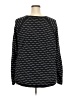 Karen Scott 100% Cotton Stripes Black Pullover Sweater Size 3X - photo 2
