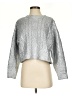 Major Label Group 100% Polyester Metallic Silver Pullover Sweater Size S - photo 1