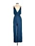 Pampelone Solid Blue Jumpsuit Size S - photo 1