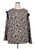 Glitzy Girlz Animal Print Gray Pullover Sweater Size XXL - photo 1