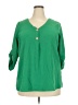 Cure Green 3/4 Sleeve Blouse Size 2X - photo 1