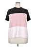 Unbranded Color Block Pink Short Sleeve Top Size XXL (estimated) - photo 1