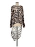 Unbranded Animal Print Tan Long Sleeve Blouse Size M - photo 1