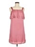 H&M 100% Polyester Solid Pink Casual Dress Size 8 - photo 1