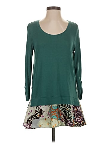 Little Yellow Button 3/4 Sleeve Top (view 1)
