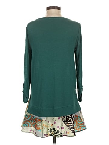 Little Yellow Button 3/4 Sleeve Top (view 2)