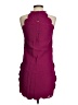 A.L.C. 100% Polyester Solid Burgundy Casual Dress Size 2 - photo 2