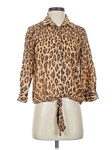 Velvet Long Sleeve Silk Top (view 1)