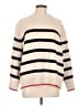 Zara Stripes Ivory Turtleneck Sweater Size L - photo 1