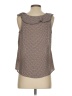 CAbi 100% Polyester Brown Sleeveless Blouse Size S - photo 2