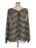 Bellatrix 100% Polyester Chevron-herringbone Silver Long Sleeve Blouse Size 1X - photo 2