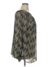 Bellatrix 100% Polyester Chevron-herringbone Silver Long Sleeve Blouse Size 1X - photo 4