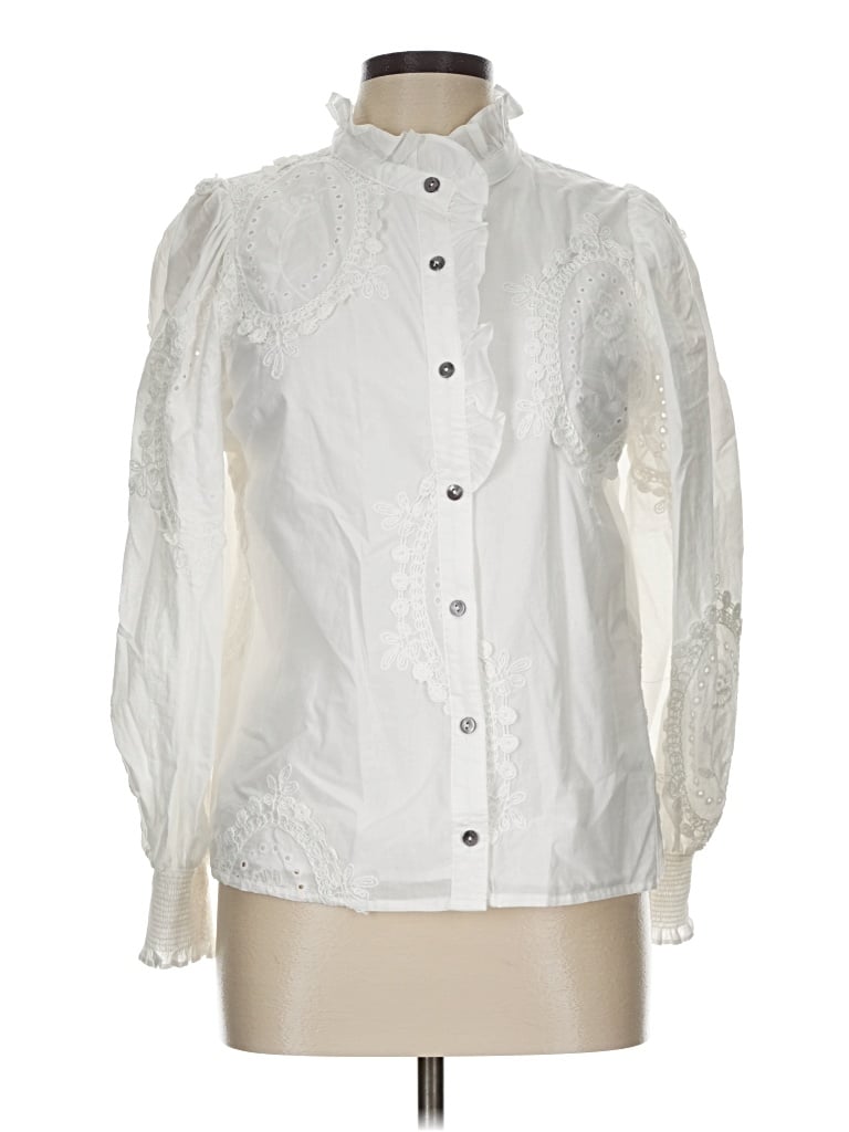 Entro Long Sleeve Blouse In White