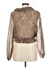 Steve Madden 100% Polyester Animal Print Brown Long Sleeve Blouse Size M - photo 2