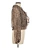 Steve Madden 100% Polyester Animal Print Brown Long Sleeve Blouse Size M - photo 4