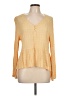 SO 100% Rayon Yellow Long Sleeve Henley Size L - photo 1