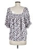 MELLODAY White Short Sleeve Blouse Size L - photo 2