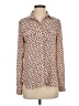 Ann Taylor LOFT 100% Polyester Polka Dots Tan Long Sleeve Blouse Size XS - photo 1