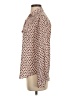 Ann Taylor LOFT 100% Polyester Polka Dots Tan Long Sleeve Blouse Size XS - photo 5