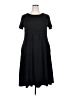 Unbranded Solid Black Casual Dress Size XXL - photo 1