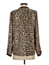 Zara Basic Animal Print Brown Long Sleeve Blouse Size XS - photo 2
