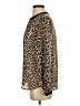 Zara Basic Animal Print Brown Long Sleeve Blouse Size XS - photo 5