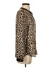 Zara Basic Animal Print Brown Long Sleeve Blouse Size XS - photo 4