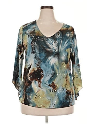 Brittany Black 3/4 Sleeve Blouse (view 1)