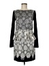 Tibi Graphic Gray Cocktail Dress Size 8 - photo 1