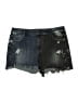 CAbi Color Block Blue Denim Shorts Size 10 - photo 1