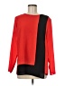 Metrostyle 100% Polyester Color Block Red Long Sleeve Blouse Size 8 - photo 1