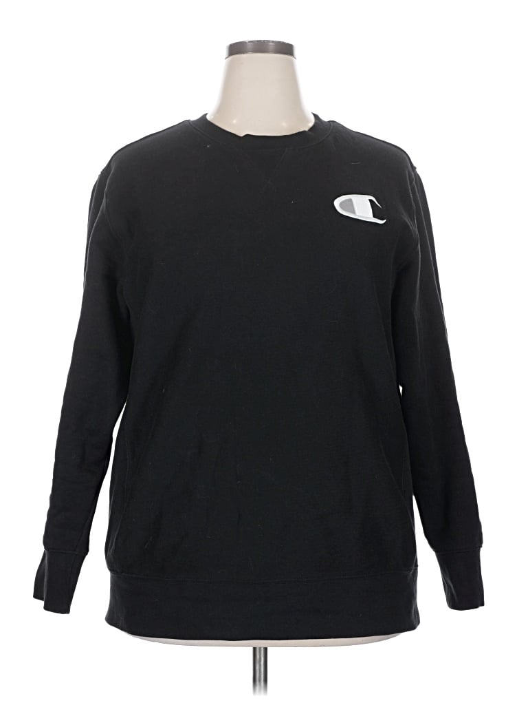 Pre-owned Champion Sweatshirt In Black