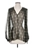 Zimmermann 100% Silk Gray Green Long Sleeve Silk Top Size 4 (0) - photo 1