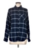 Vanilla Star Plaid Blue Long Sleeve Button-Down Shirt Size M - photo 1