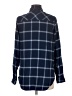 Vanilla Star Plaid Blue Long Sleeve Button-Down Shirt Size M - photo 2