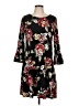 Connected Apparel Floral Black Casual Dress Size 12 - photo 1